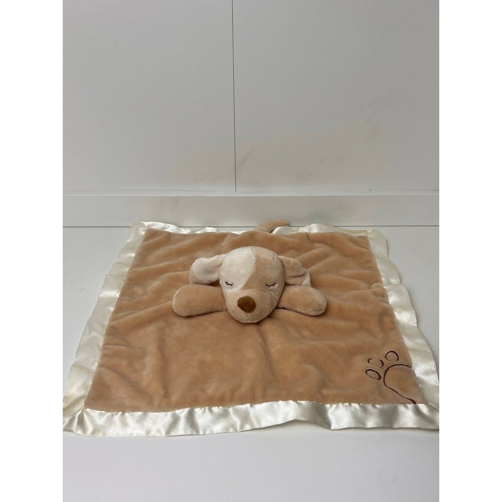 Douglas Baby Puppy Love Lovey Tan Brown Dog Security Blanket Satin Trim